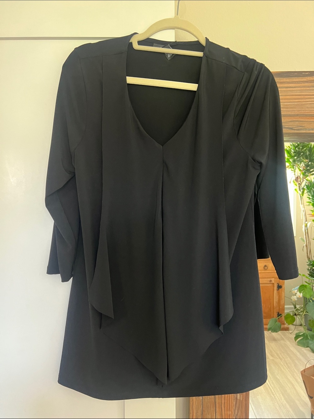 Alfani Black V-Neck Tunic Top